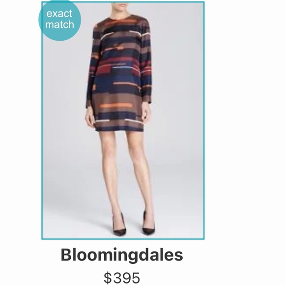 Theory Cepeda Silk Abstract Stripe Midi Dress size 2- gently used - Picture 2 of 12